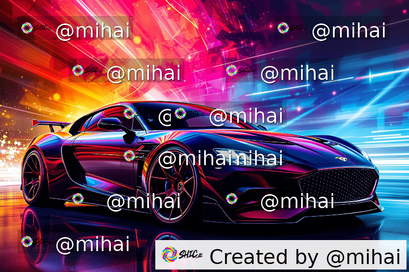 Cool Car High Contrast Poster