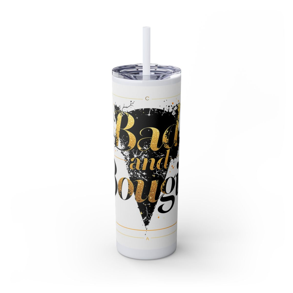 Color: Glitter Iceberg | Size: 20oz | Product: Bad and Bougie Graphic Design Tumbler | Category: Unisex