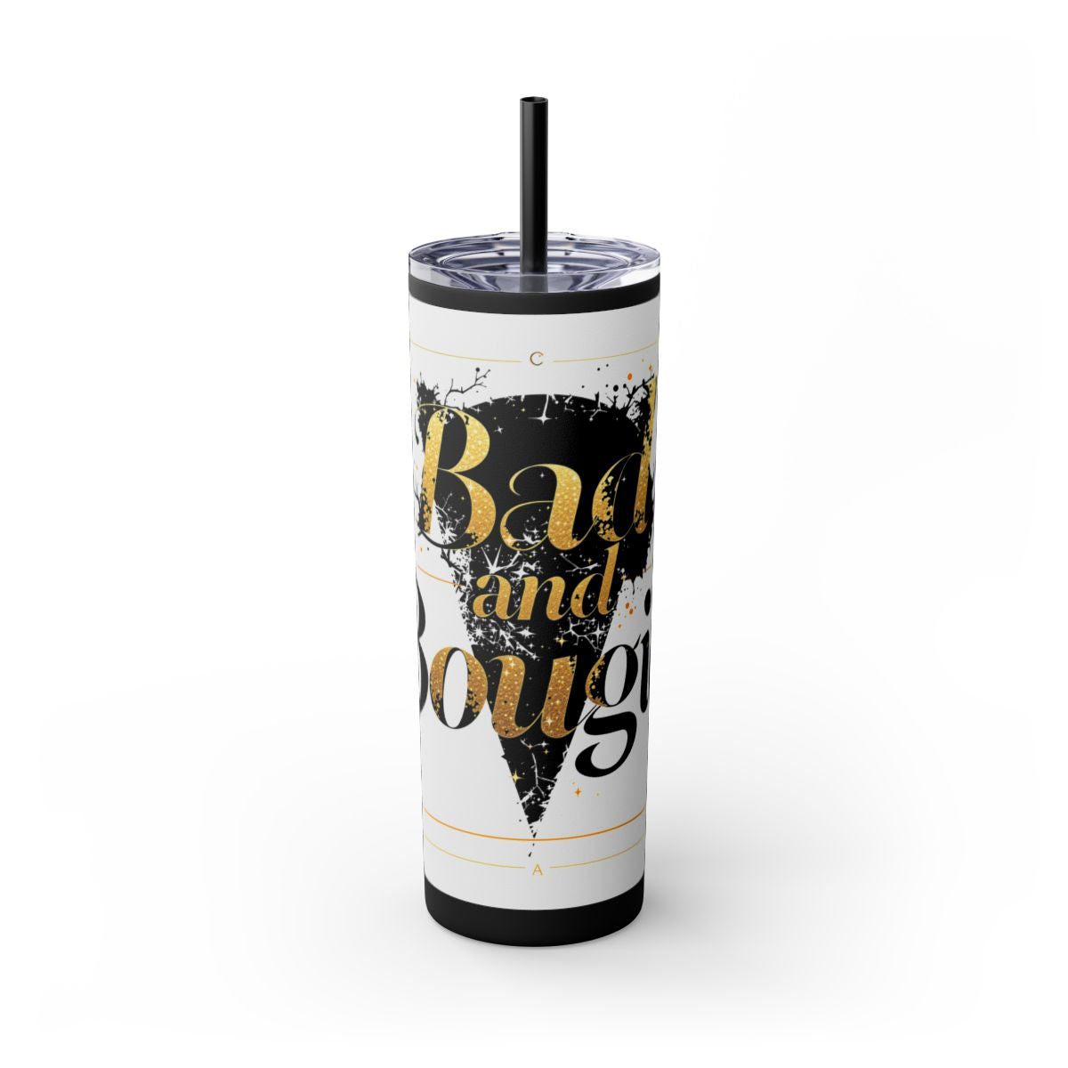 Color: Black | Size: 20oz | Product: Bad and Bougie Graphic Design Tumbler | Category: Unisex