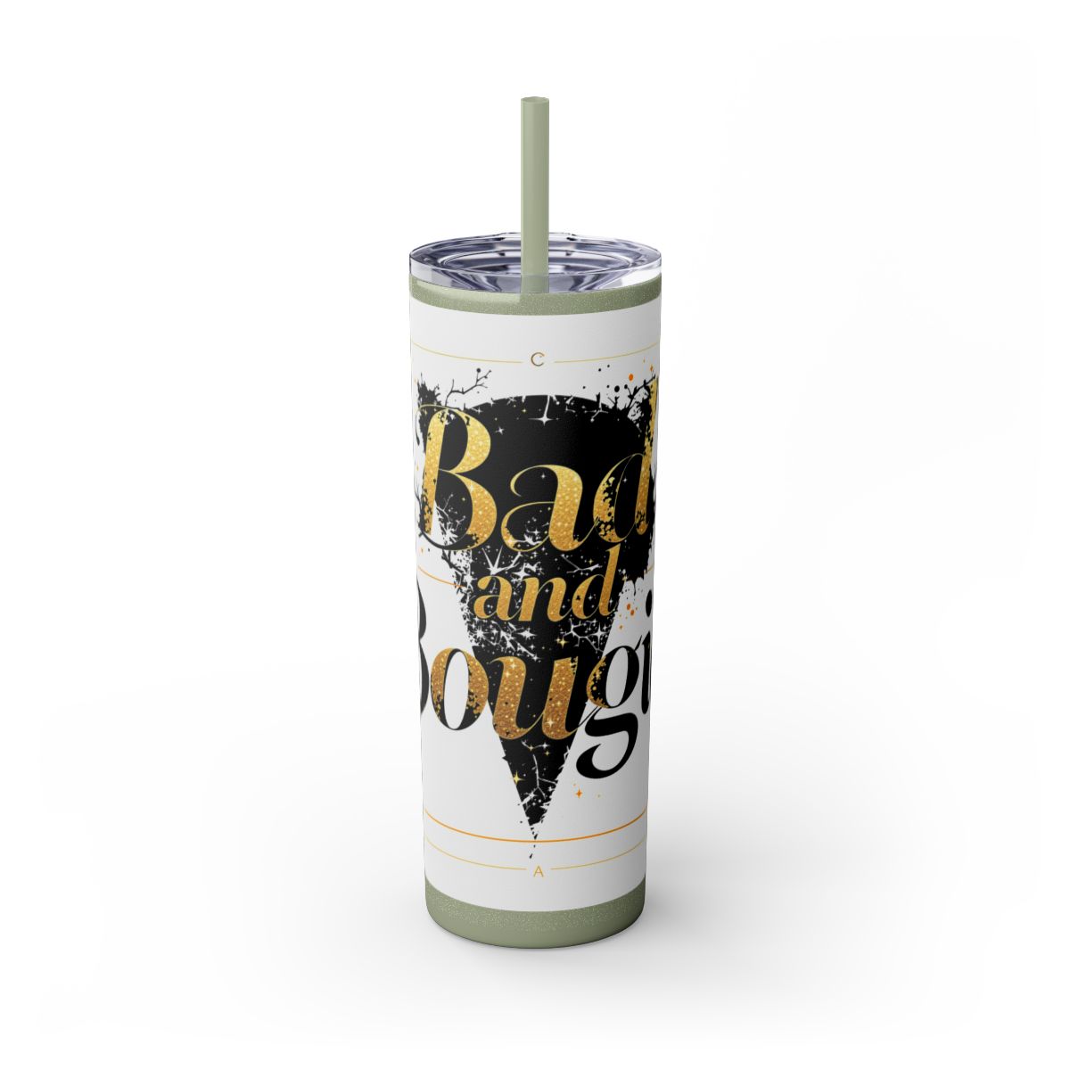 Color: Glitter Seascape | Size: 20oz | Product: Bad and Bougie Graphic Design Tumbler | Category: Unisex
