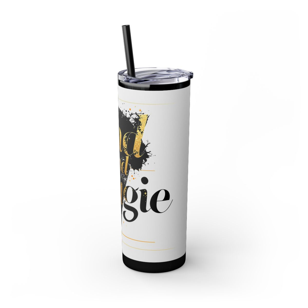 Color: Glitter Black | Size: 20oz | Product: Bad and Bougie Graphic Design Tumbler | Category: Unisex