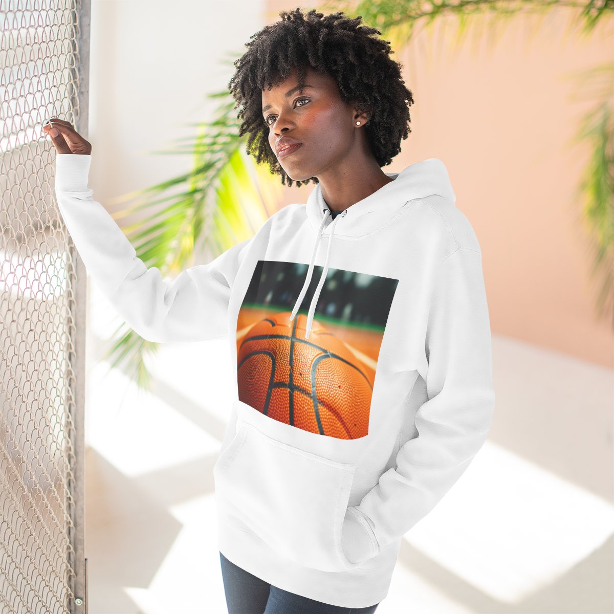 Color: White | Size: S | Product: Basketball and Mental Wellness Hoodie | Category: Unisex