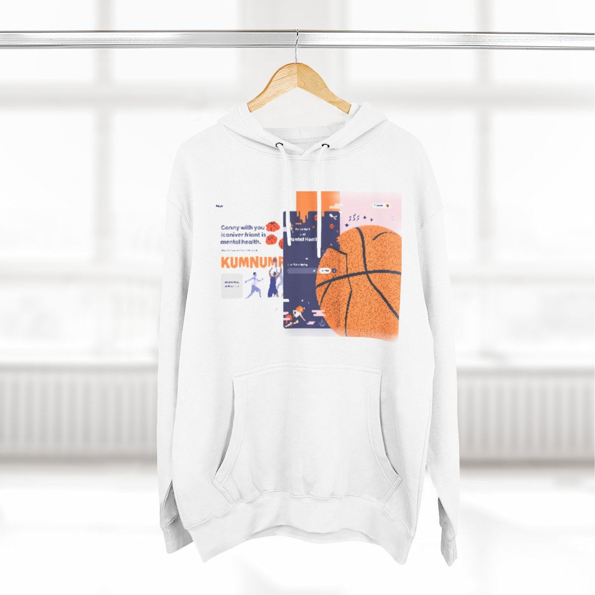 Color: White | Size: S | Product: Basketball Mental Awareness Hoodie | Category: Unisex