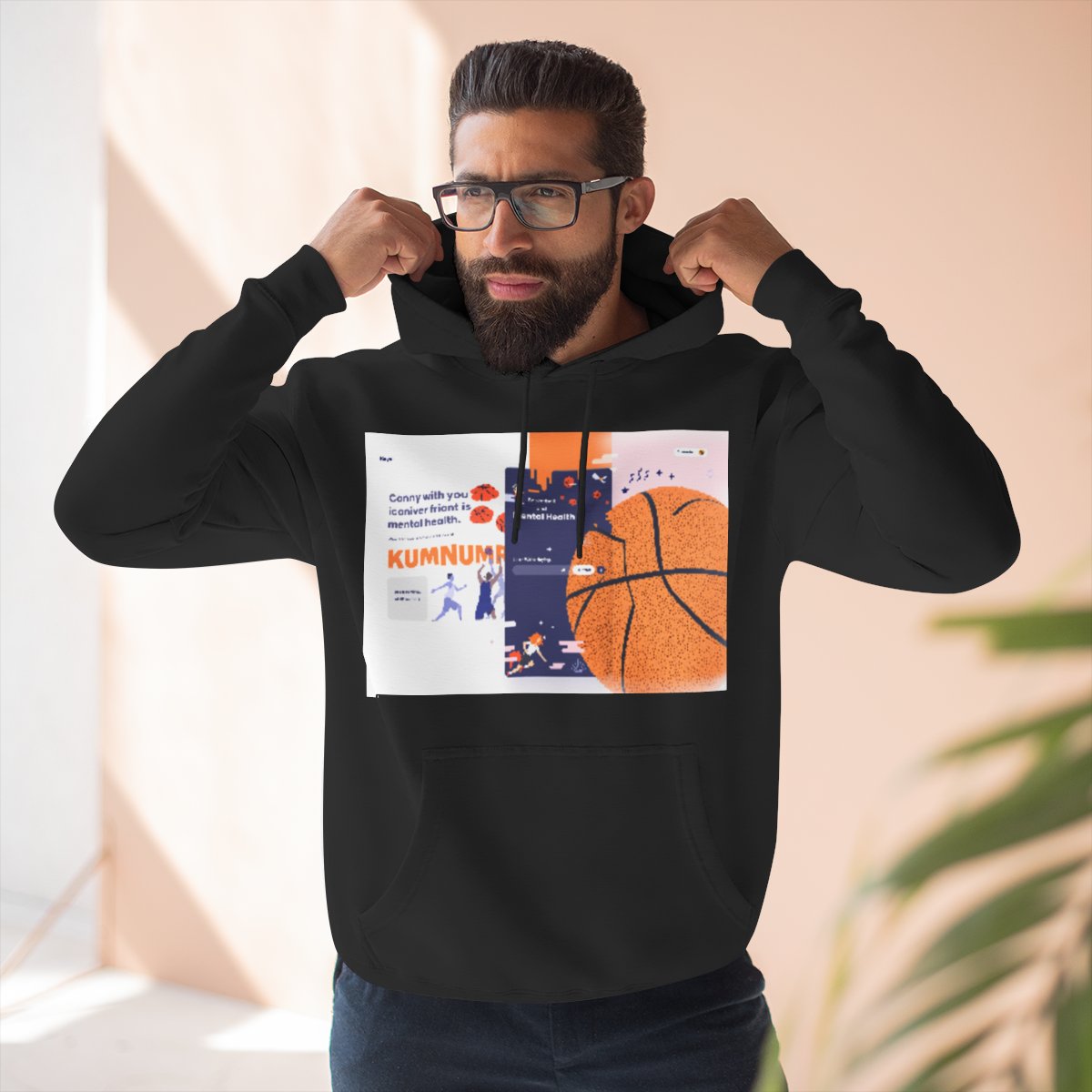 Color: Black | Size: S | Product: Basketball Mental Awareness Hoodie | Category: Unisex