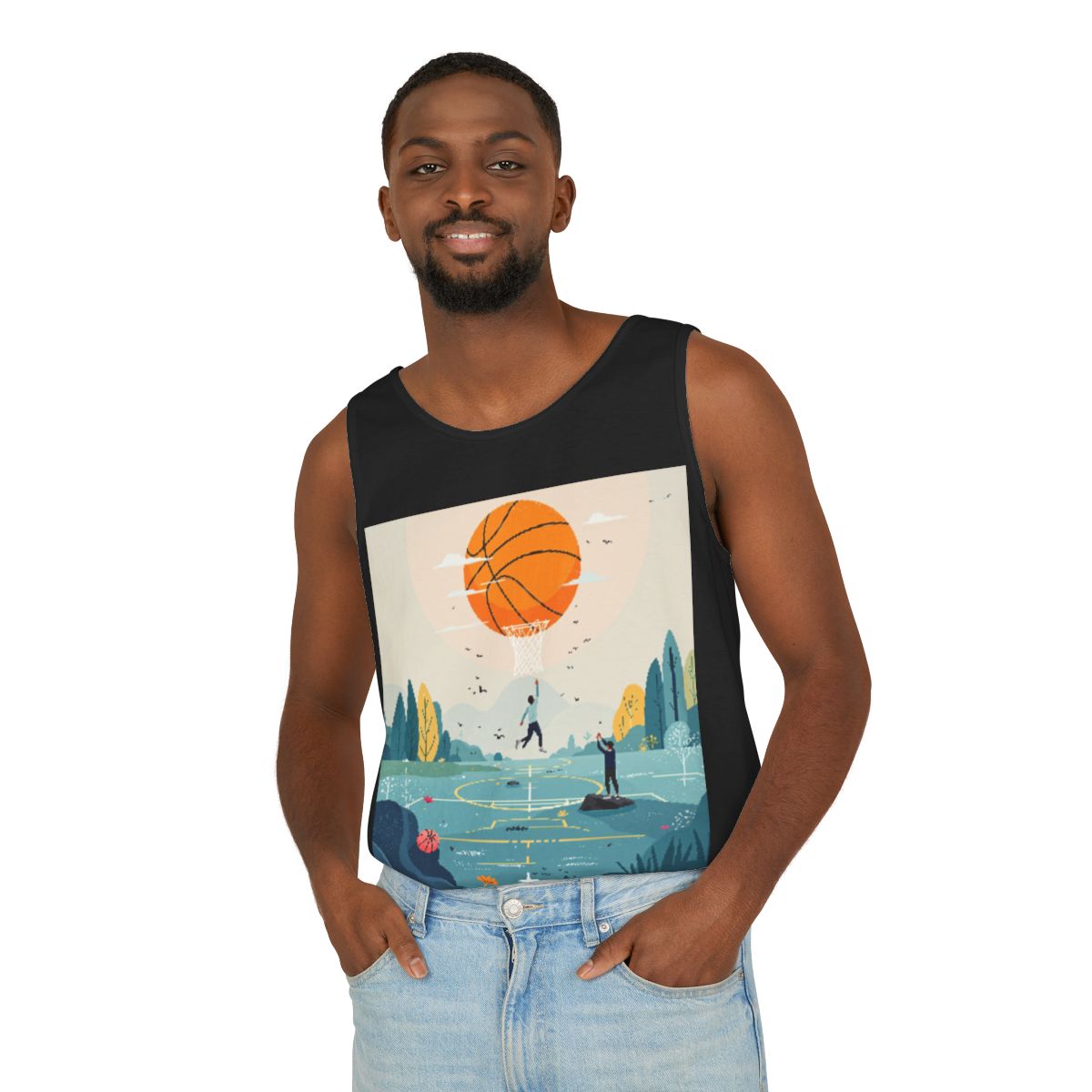 Color: Black | Size: XS | Product: Basketball Mental Health Conceptual Tanktop | Category: Unisex