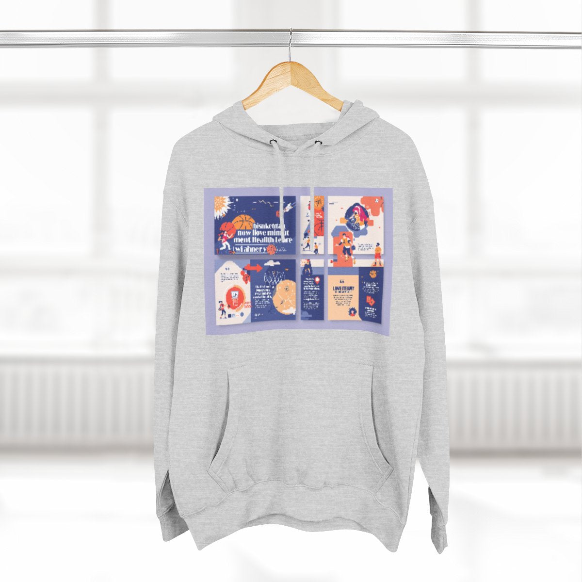 Color: Heather Grey | Size: S | Product: Basketball Mental Health Inspired Hoodie | Category: Unisex