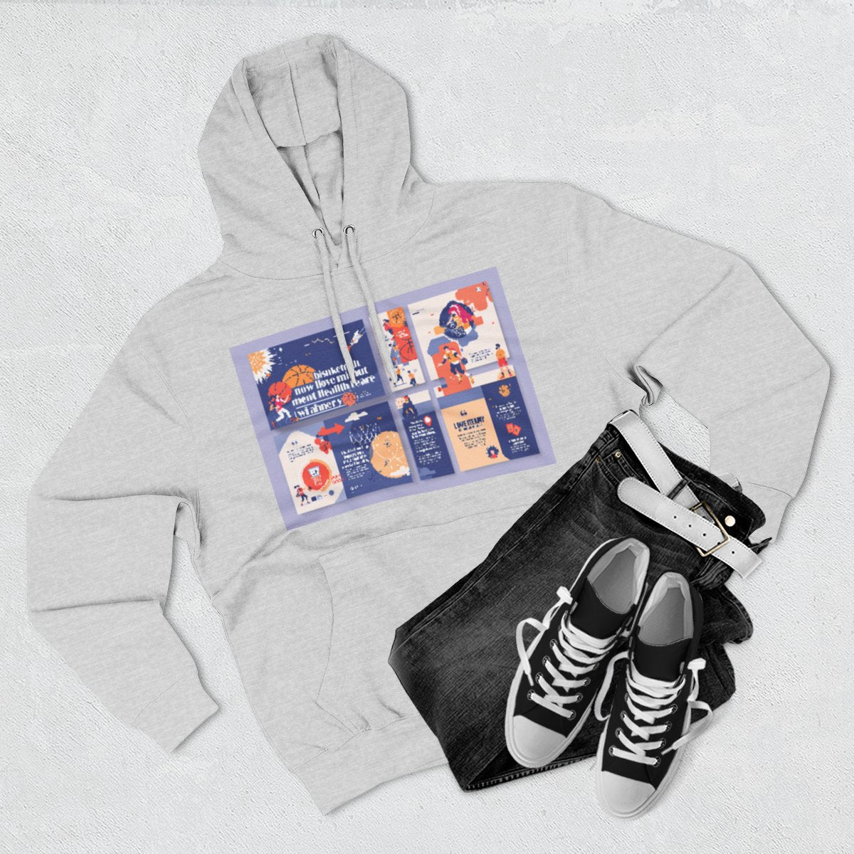 Color: Heather Grey | Size: S | Product: Basketball Mental Health Inspired Hoodie | Category: Unisex