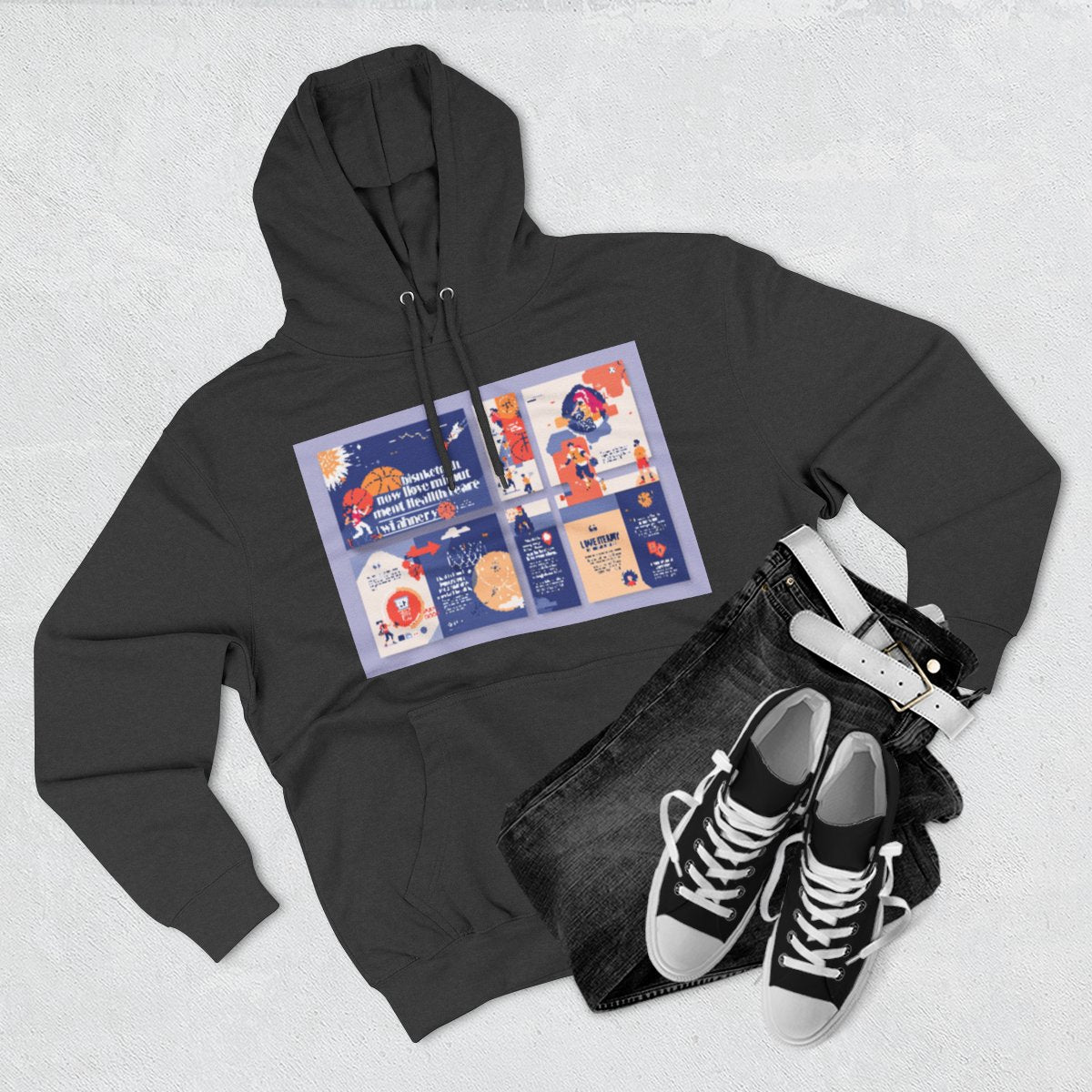 Color: Charcoal Heather | Size: S | Product: Basketball Mental Health Inspired Hoodie | Category: Unisex
