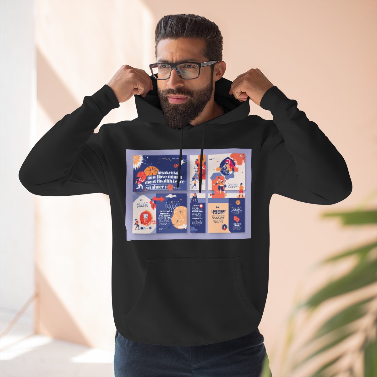 Color: Black | Size: S | Product: Basketball Mental Health Inspired Hoodie | Category: Unisex