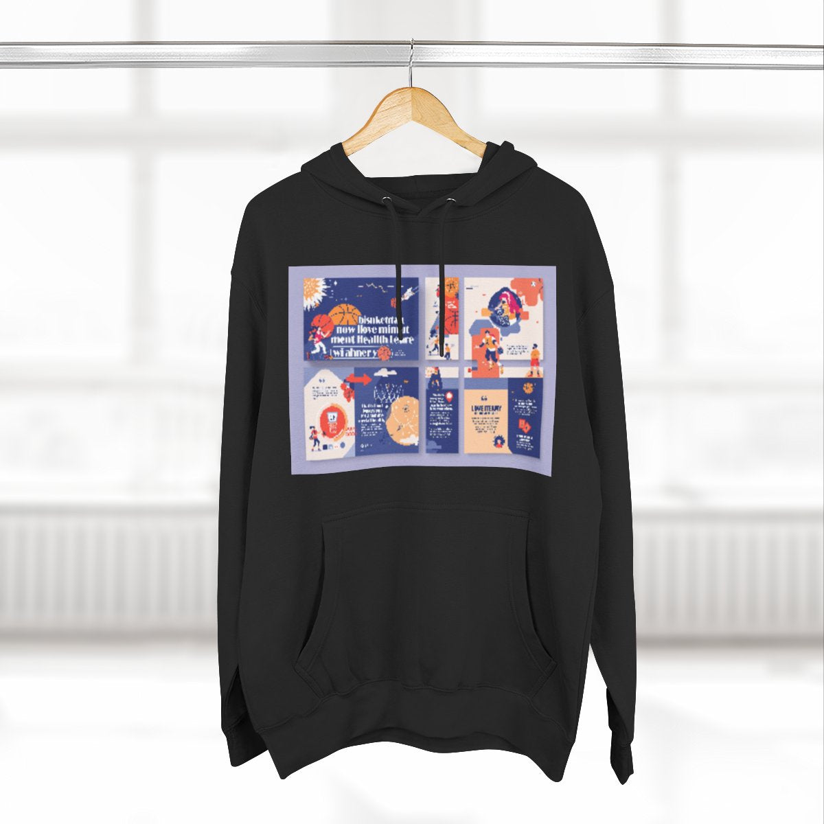 Color: Black | Size: S | Product: Basketball Mental Health Inspired Hoodie | Category: Unisex