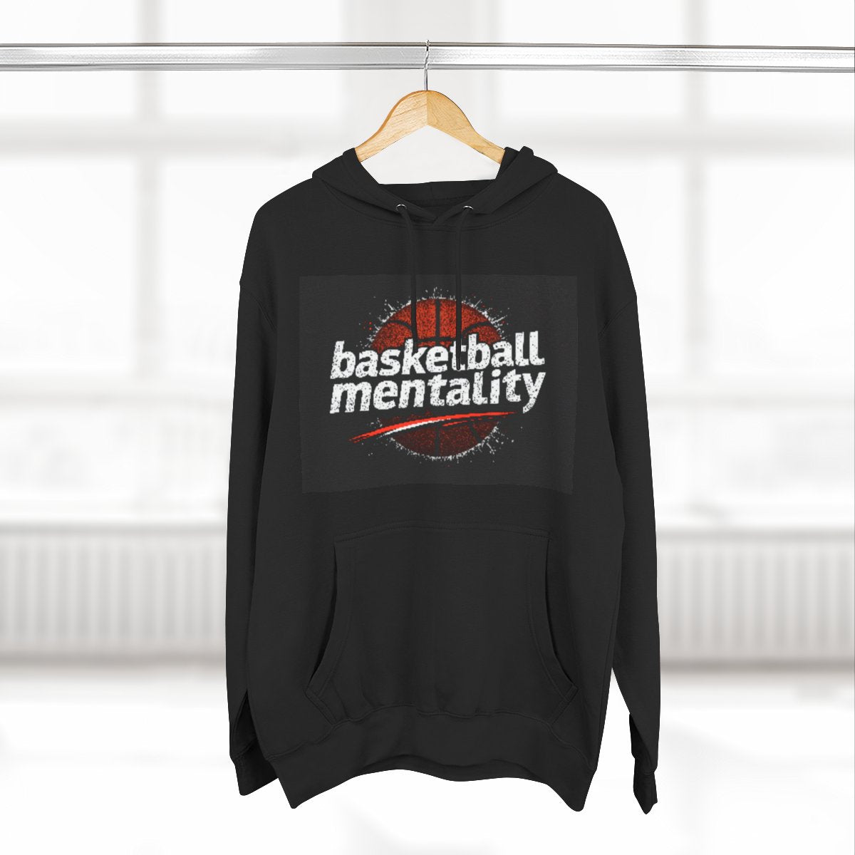 Color: Black | Size: S | Product: Basketball Mentality Bold Graphic Hoodie | Category: Unisex