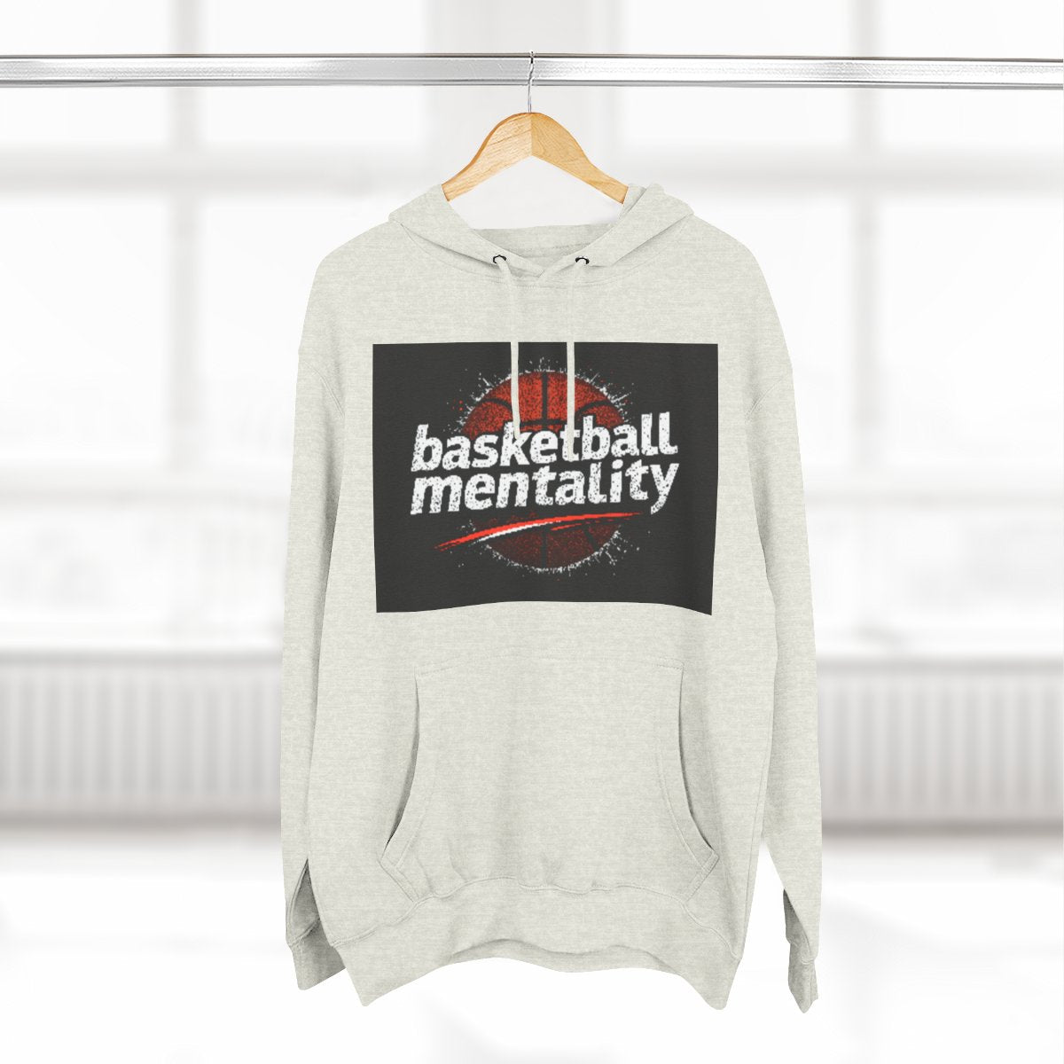 Color: Oatmeal Heather | Size: S | Product: Basketball Mentality Bold Graphic Hoodie | Category: Unisex