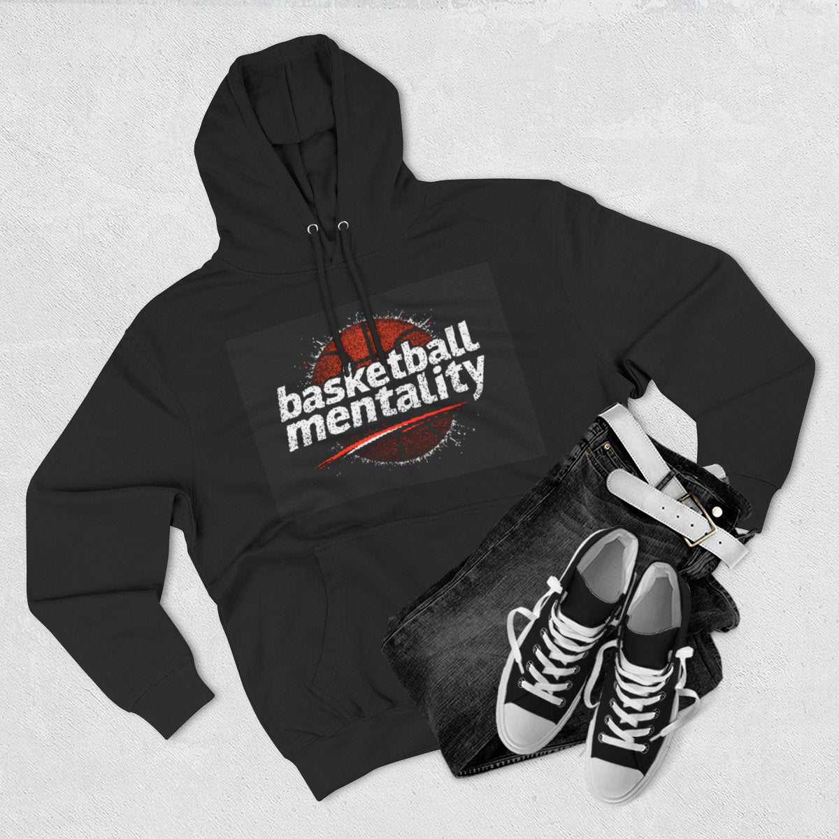 Color: Black | Size: S | Product: Basketball Mentality Bold Graphic Hoodie | Category: Unisex