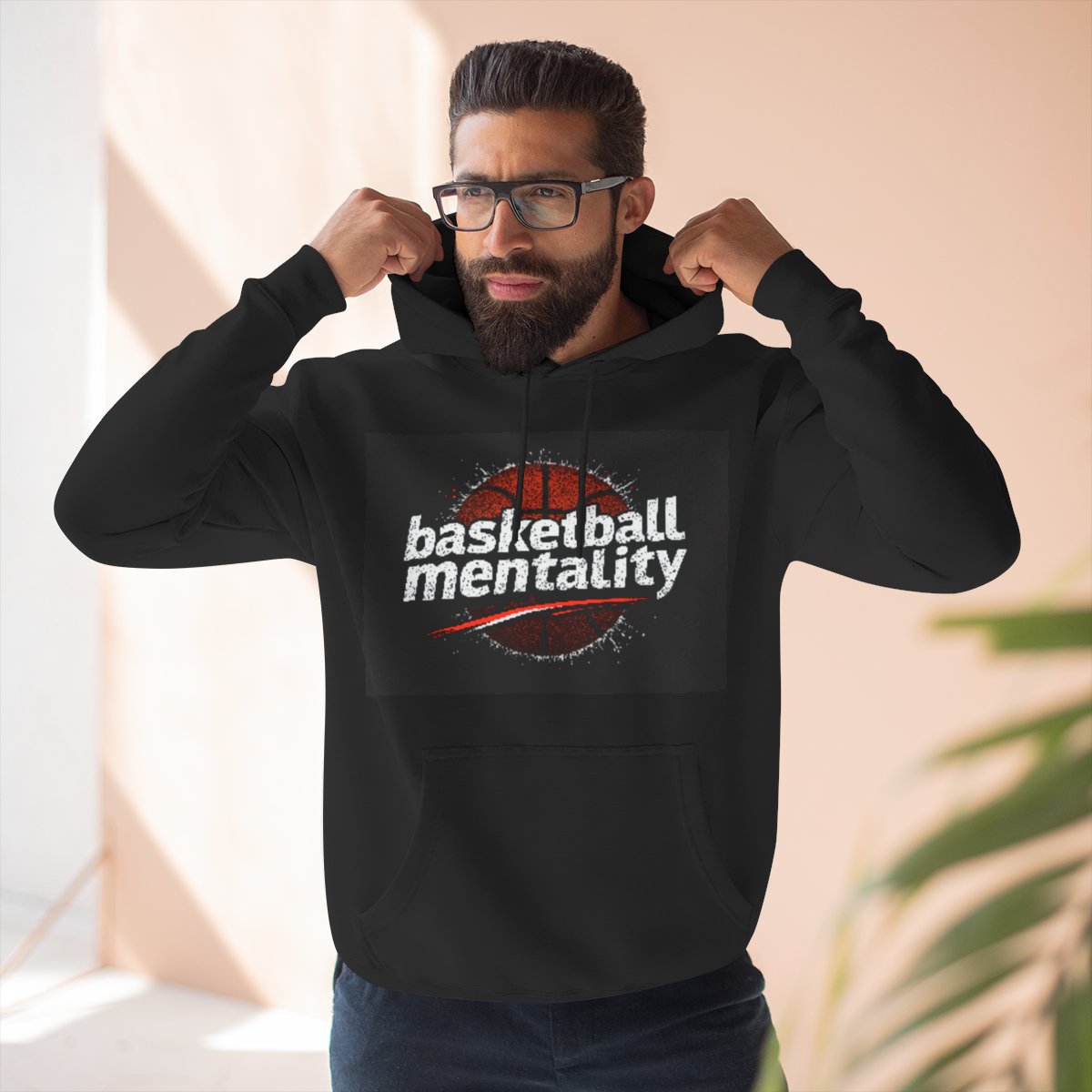 Color: Black | Size: S | Product: Basketball Mentality Bold Graphic Hoodie | Category: Unisex