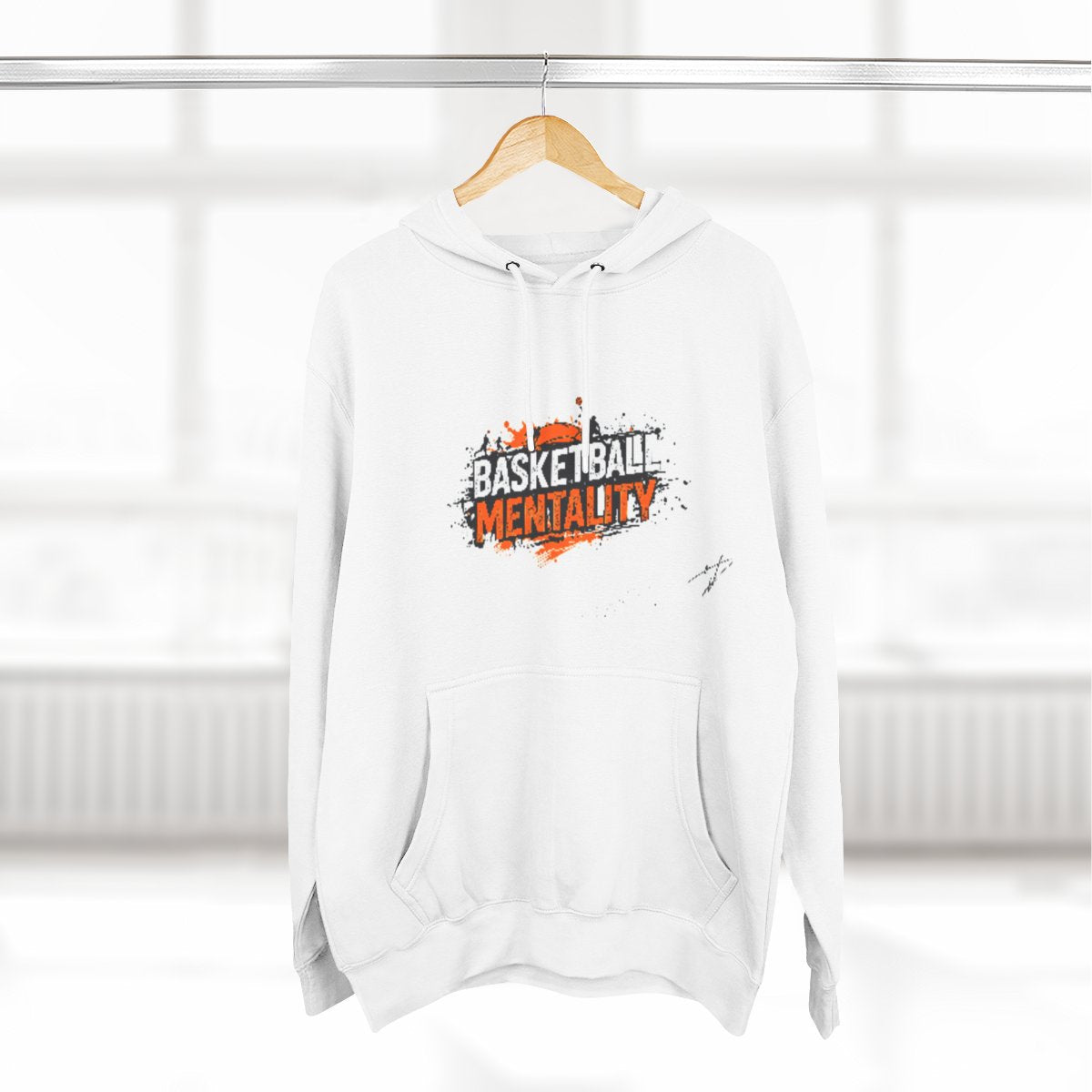 Color: White | Size: S | Product: Basketball Mentality Vibrant Hoodie | Category: Unisex