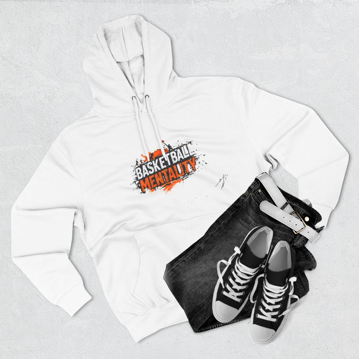 Color: White | Size: S | Product: Basketball Mentality Vibrant Hoodie | Category: Unisex