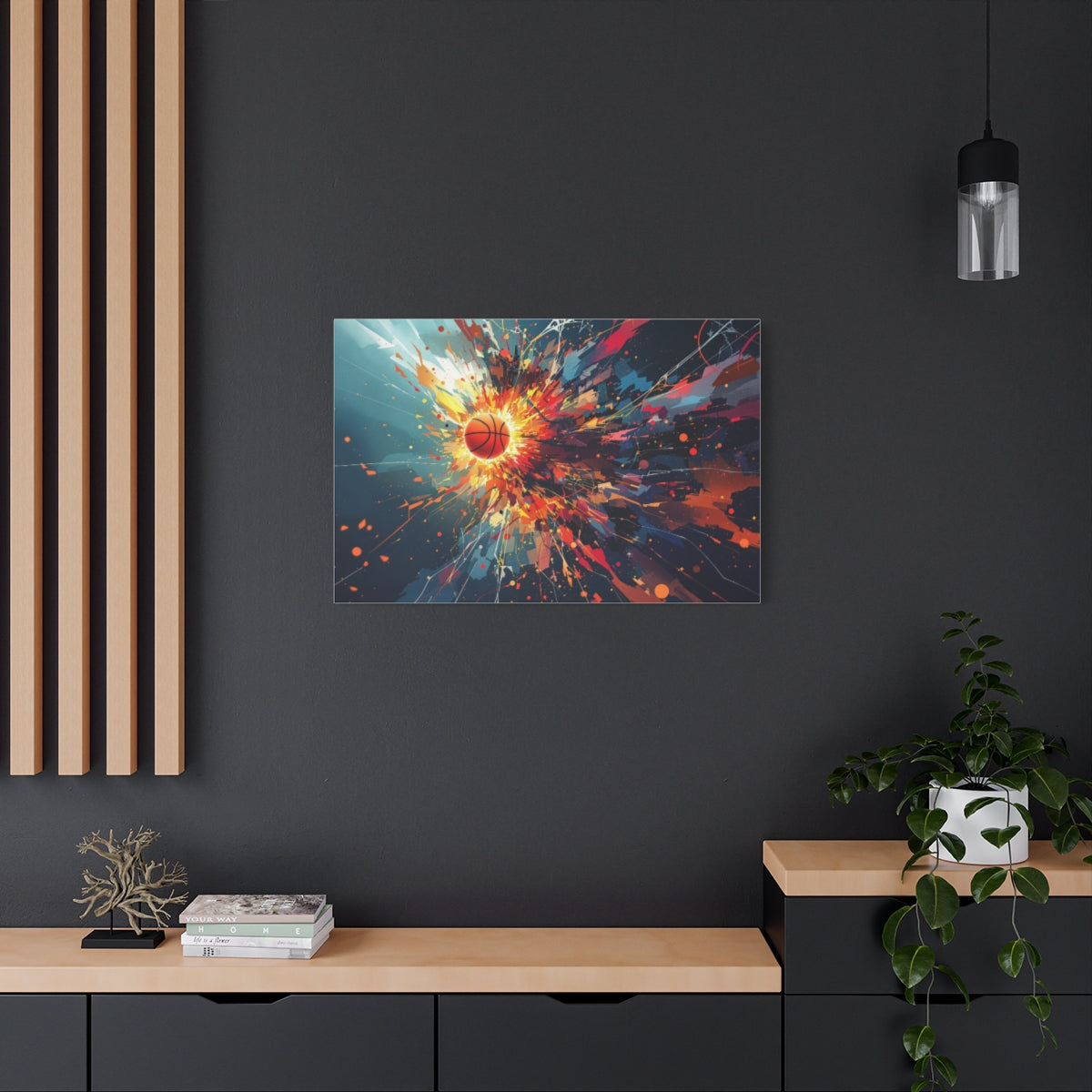 Size: 36″ x 24″ (Horizontal) | Product: Basketball Mindset Abstract Canvas | Category: Unisex