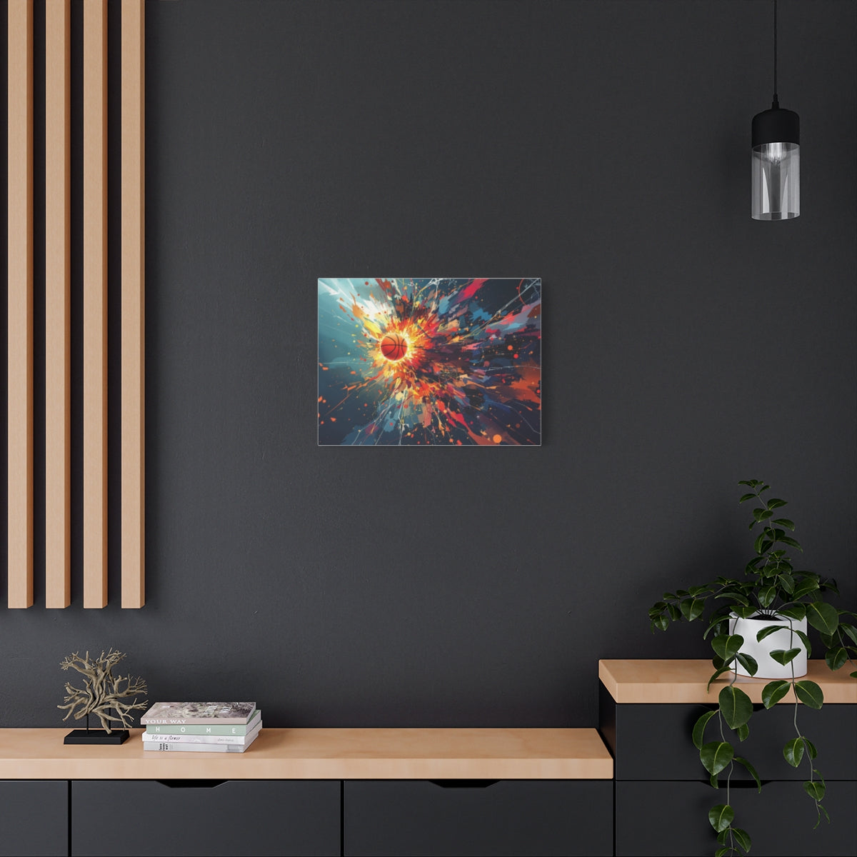 Size: 24″ x 18″ (Horizontal) | Product: Basketball Mindset Abstract Canvas | Category: Unisex