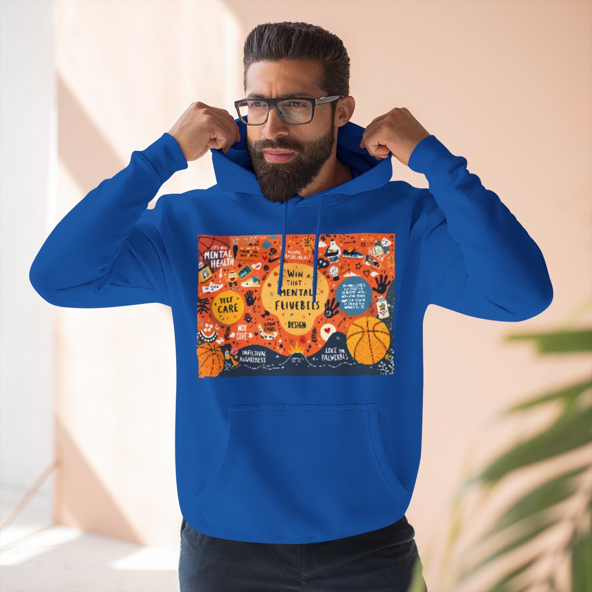 Color: Royal Blue | Size: S | Product: Basketball Wellness Inspirational Hoodie | Category: Unisex