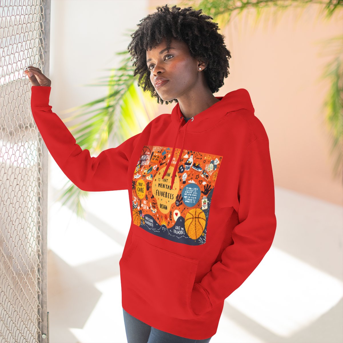 Color: Red | Size: S | Product: Basketball Wellness Inspirational Hoodie | Category: Unisex