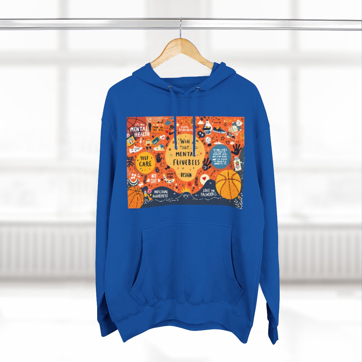 Color: Royal Blue | Size: S | Product: Basketball Wellness Inspirational Hoodie | Category: Unisex