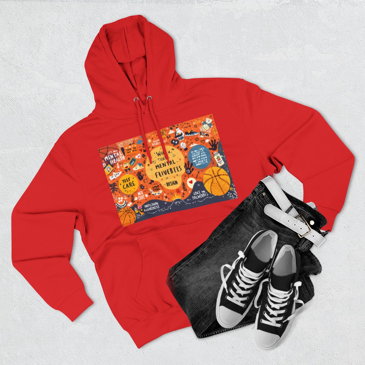 Color: Red | Size: S | Product: Basketball Wellness Inspirational Hoodie | Category: Unisex