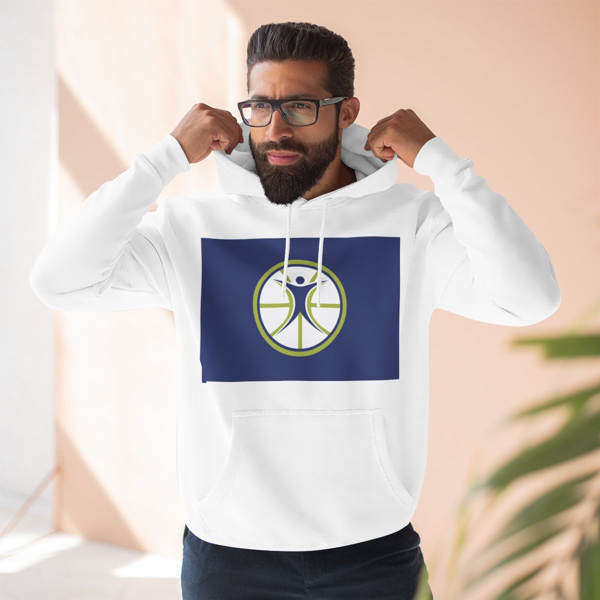 Color: White | Size: S | Product: Basketball Wellness Inspired Hoodie | Category: Unisex