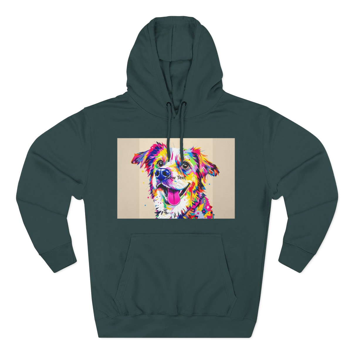 Color: Sports Green | Size: S | Product: Charming Dog Abstract Hoodie | Category: Unisex