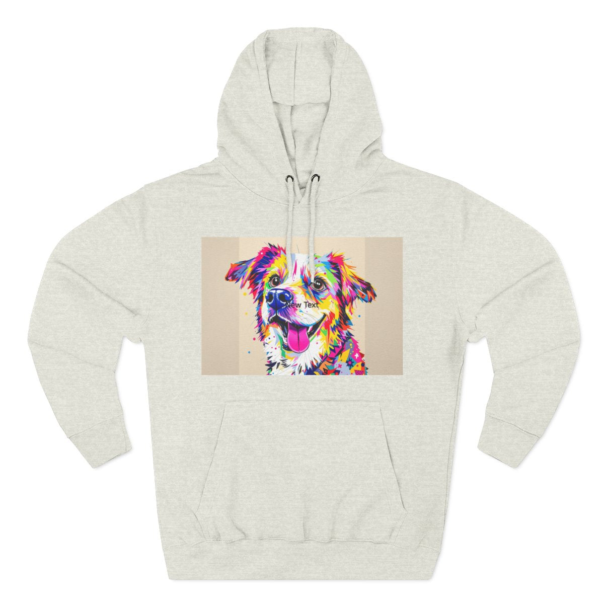 Color: Oatmeal Heather | Size: S | Product: Charming Dog Abstract Hoodie | Category: Unisex