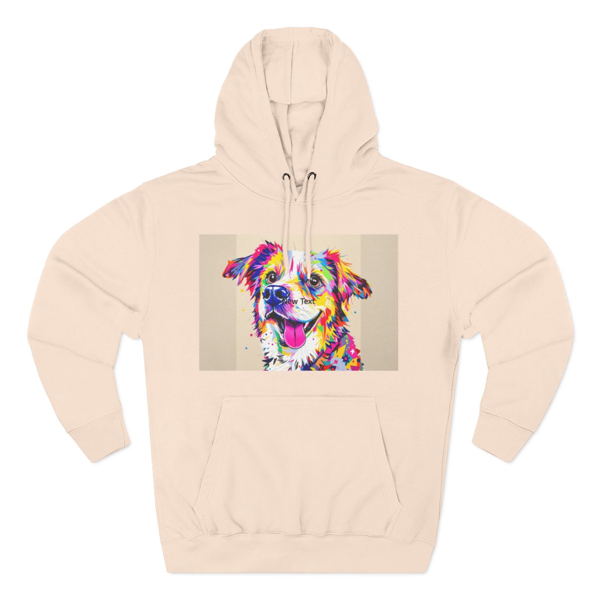 Color: Pale Pink | Size: S | Product: Charming Dog Abstract Hoodie | Category: Unisex