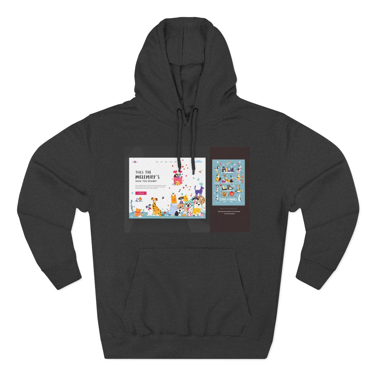 Color: Charcoal Heather | Size: S | Product: Charming Dog Artistic Hoodie | Category: Unisex
