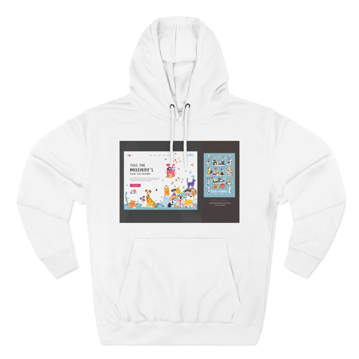 Color: White | Size: S | Product: Charming Dog Artistic Hoodie | Category: Unisex