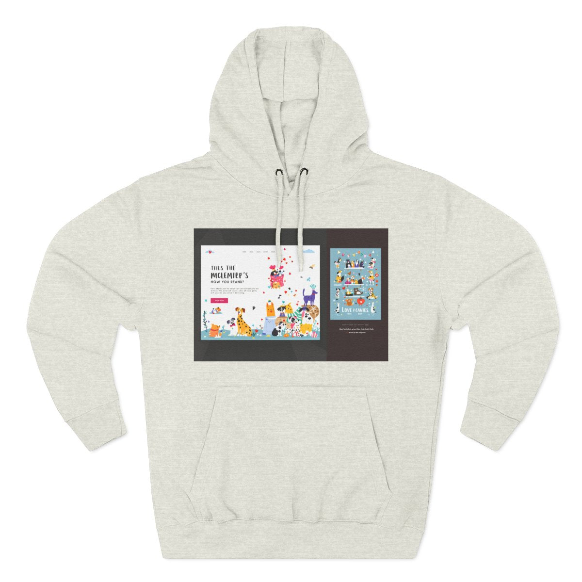 Color: Oatmeal Heather | Size: S | Product: Charming Dog Artistic Hoodie | Category: Unisex