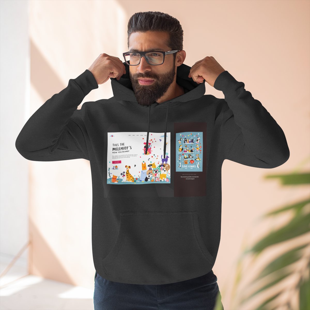 Color: Charcoal Heather | Size: S | Product: Charming Dog Artistic Hoodie | Category: Unisex