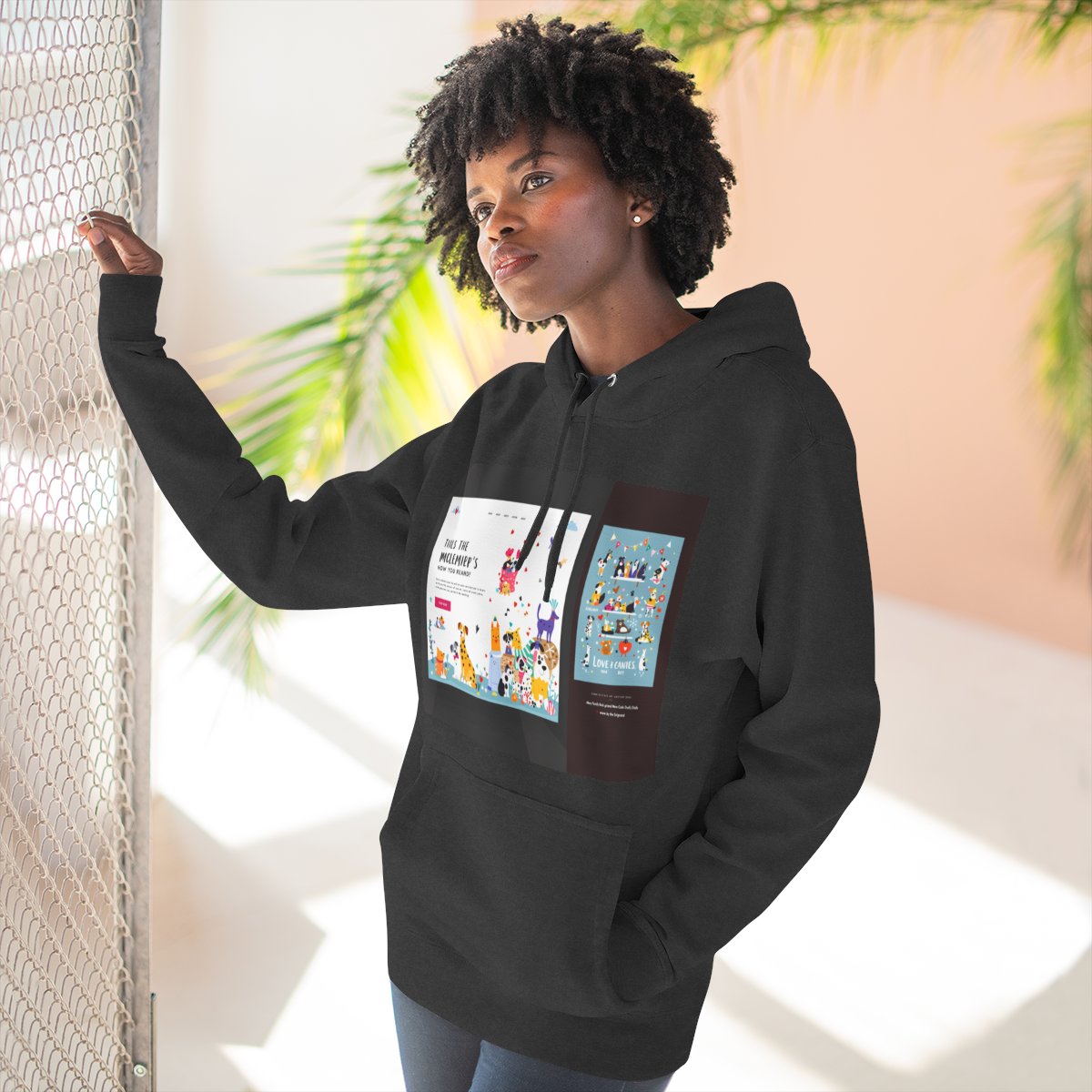 Color: Charcoal Heather | Size: S | Product: Charming Dog Artistic Hoodie | Category: Unisex