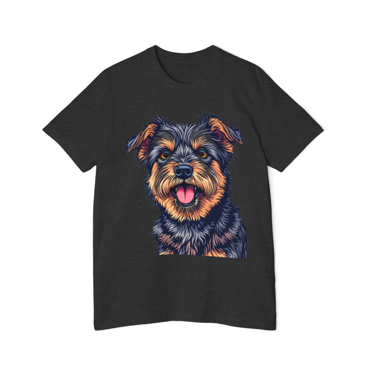 Color: Dark Grey Heather | Size: XS | Product: Charming Dog Artistic T-Shirt | Category: Unisex