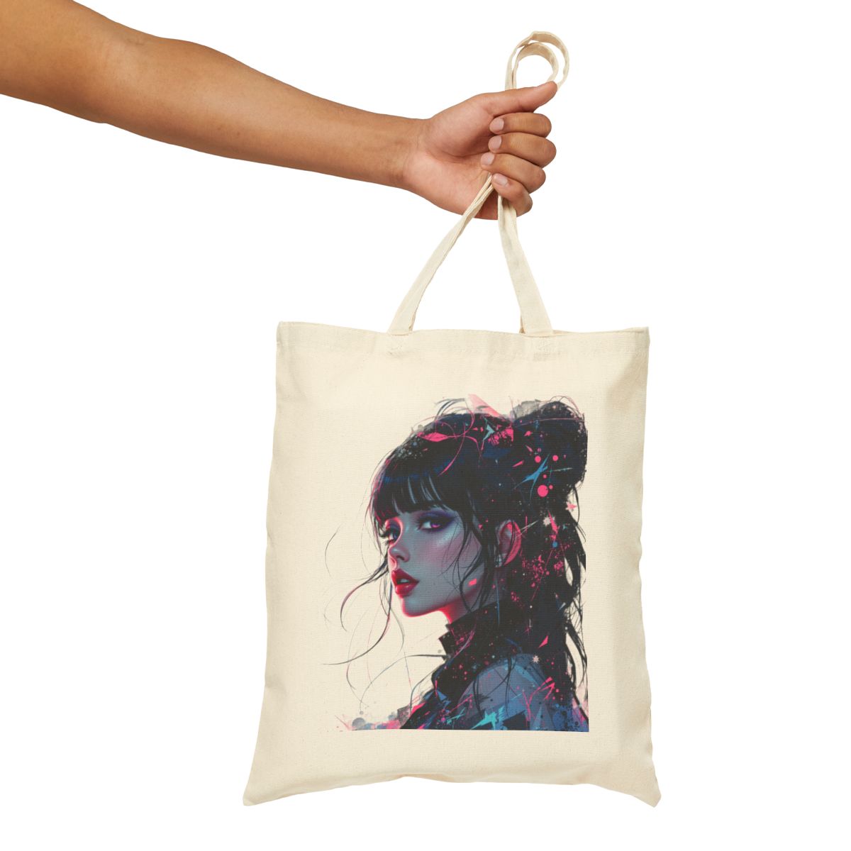 Color: Natural | Size: 15" x 16" | Product: Cinematic Artistic Girly Art Tote Bag | Category: Unisex