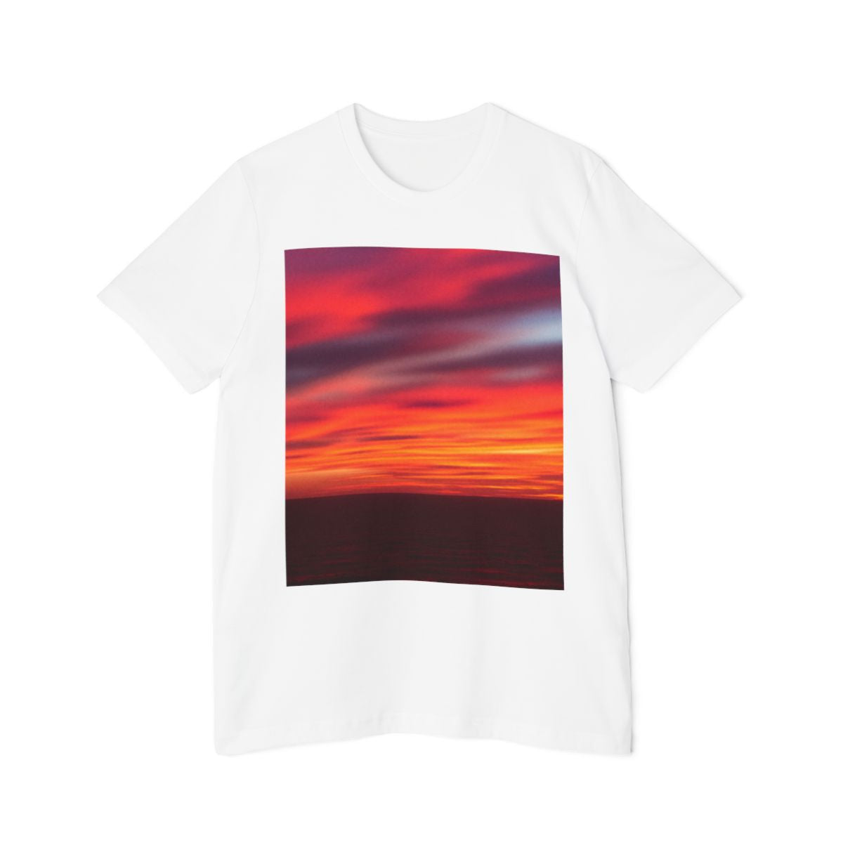 Color: White | Size: XS | Product: Colorful Sunset Vibrant T-Shirt | Category: Unisex