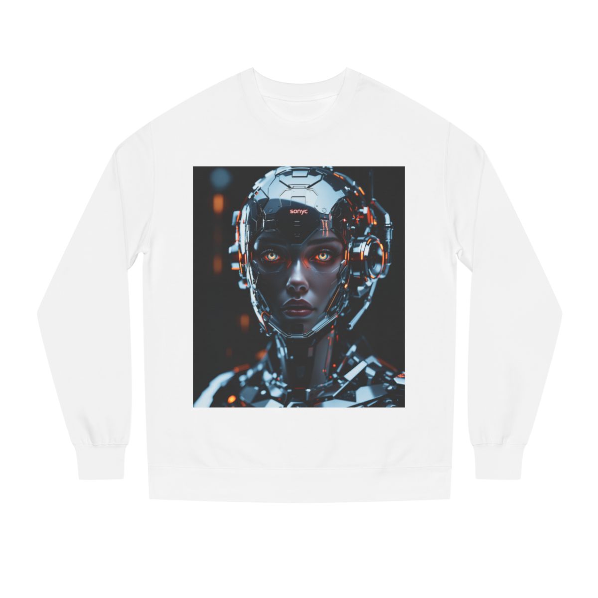Color: White | Size: XS | Product: Cyborg Sonyc Photorealistic Crewneck | Category: Unisex