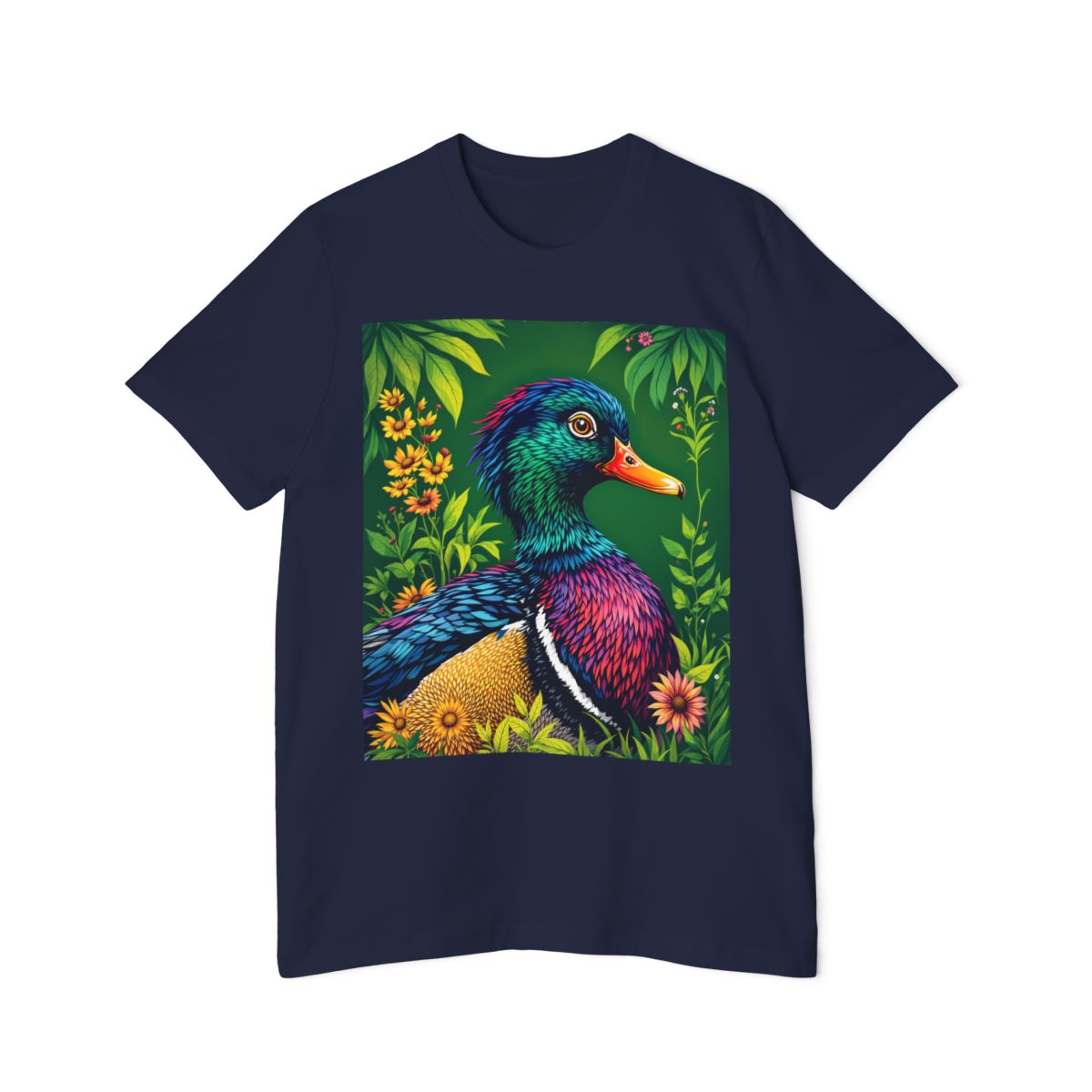 Color: Navy | Size: XS | Product: Duck Illustration Graphic T-Shirt | Category: Unisex