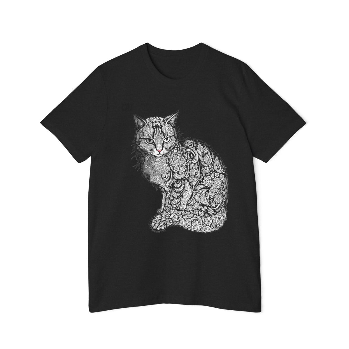 Color: Solid Black Blend | Size: XS | Product: Elegant Cat Artistic T-Shirt | Category: Unisex