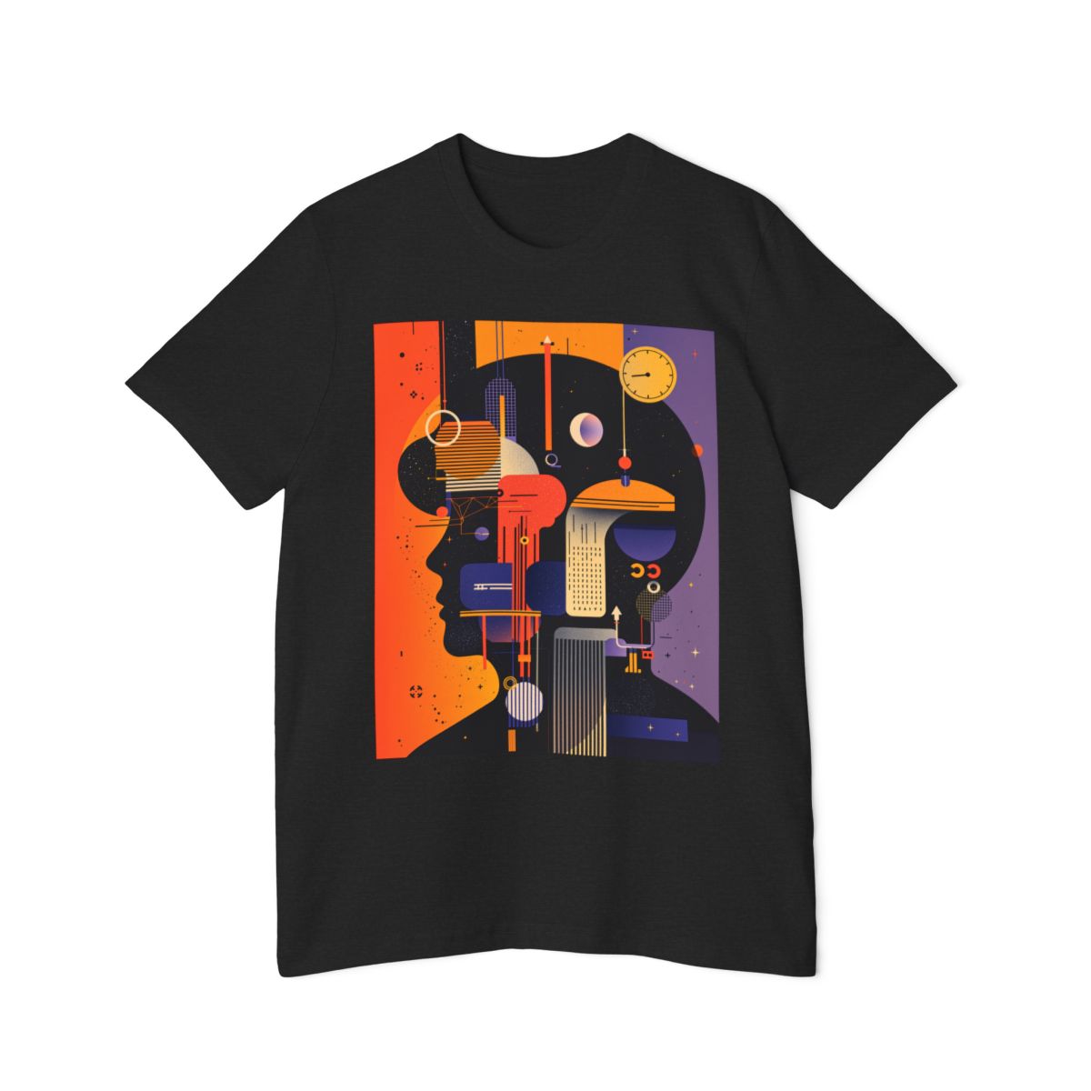 Color: Solid Black Blend | Size: XS | Product: Graphic Composition Artistic T-Shirt | Category: Unisex