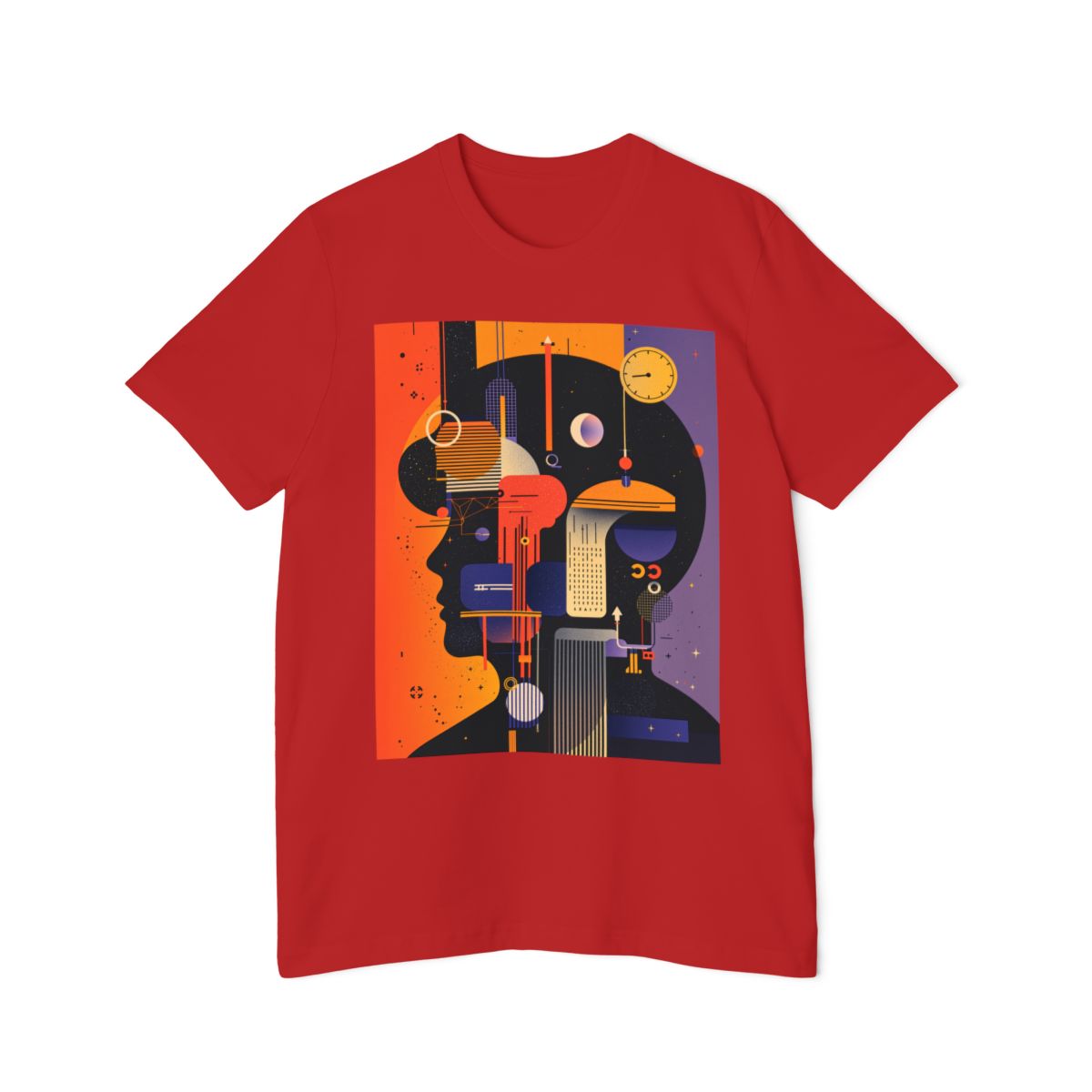 Color: Red | Size: XS | Product: Graphic Composition Artistic T-Shirt | Category: Unisex
