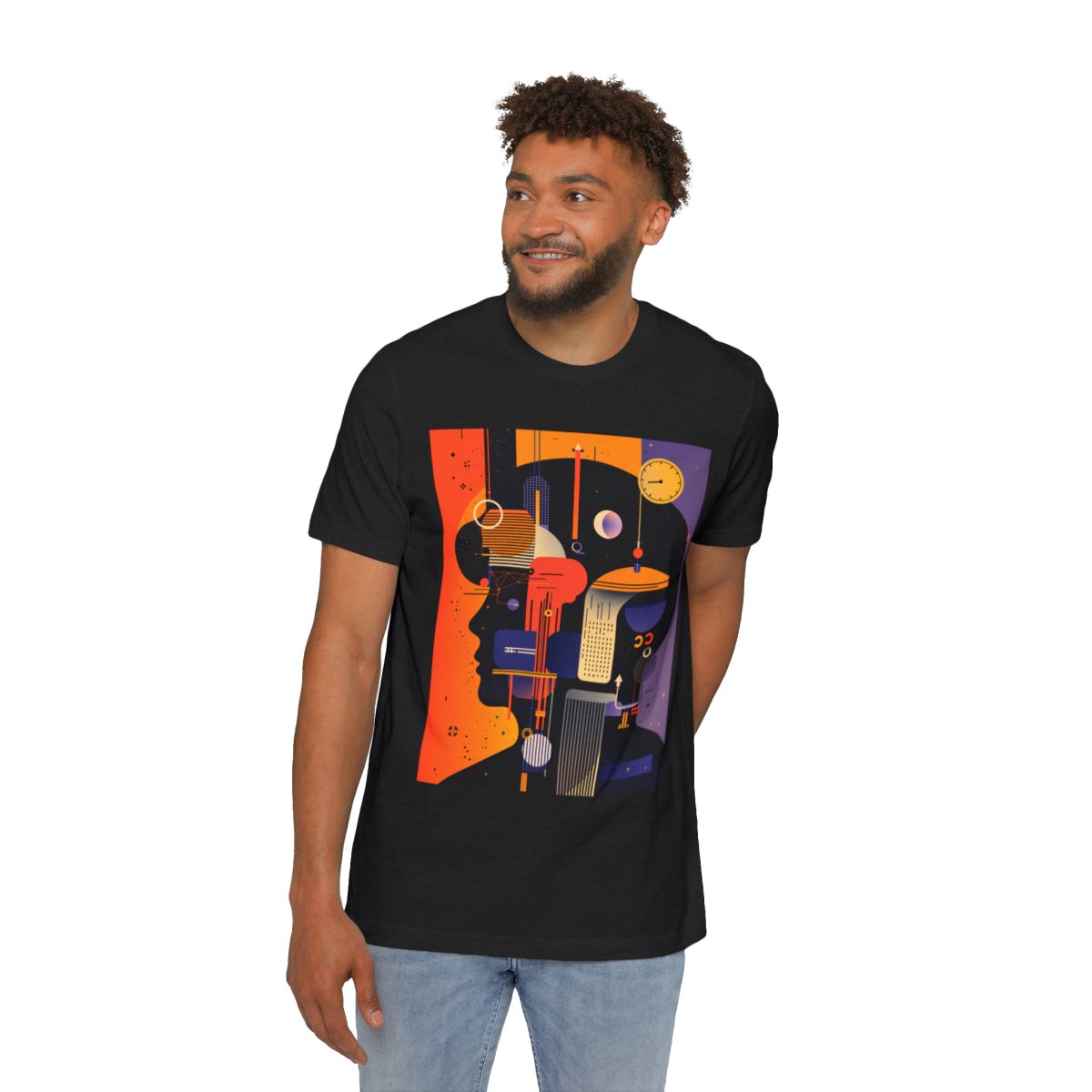 Color: Solid Black Blend | Size: XS | Product: Graphic Composition Artistic T-Shirt | Category: Unisex