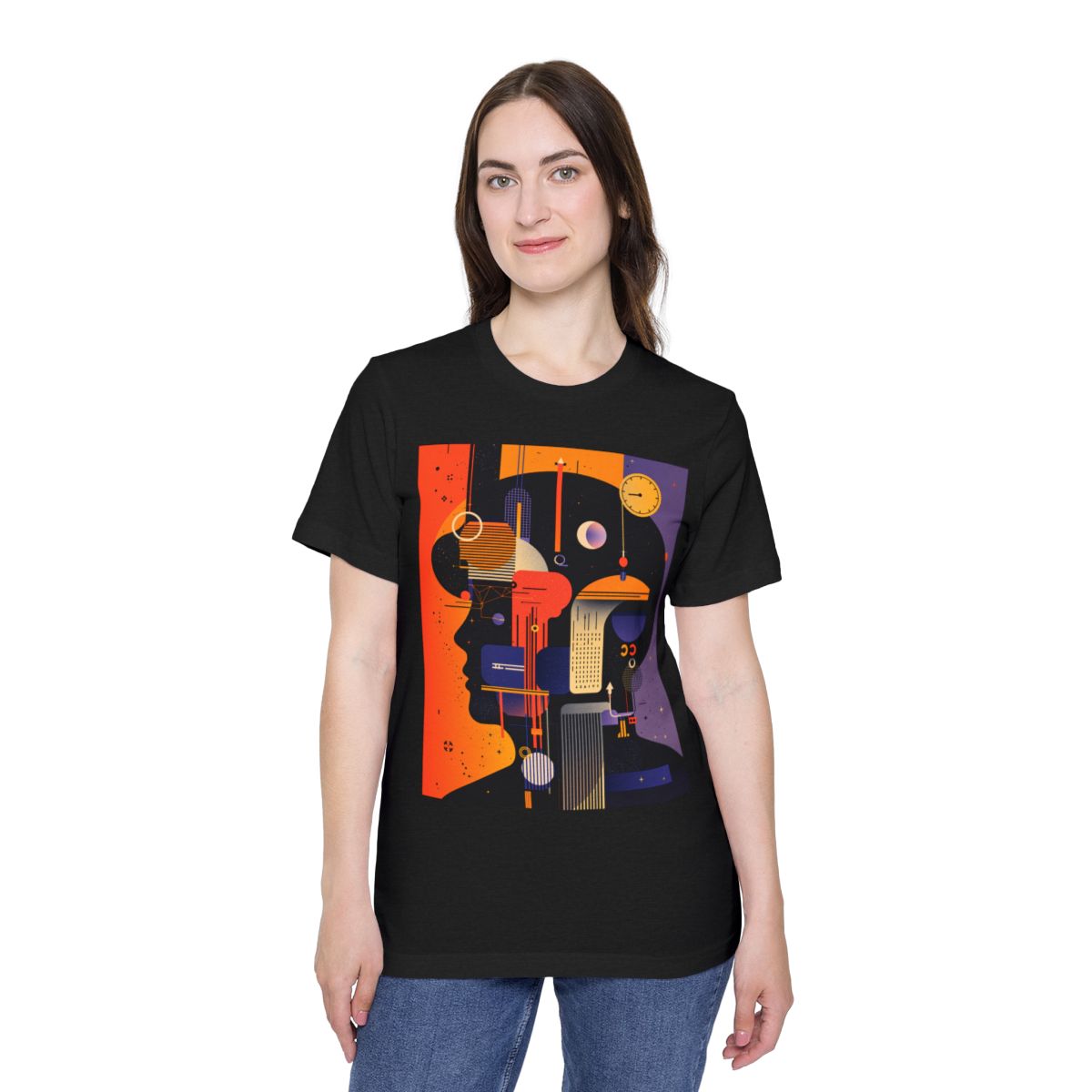 Color: Solid Black Blend | Size: XS | Product: Graphic Composition Artistic T-Shirt | Category: Unisex