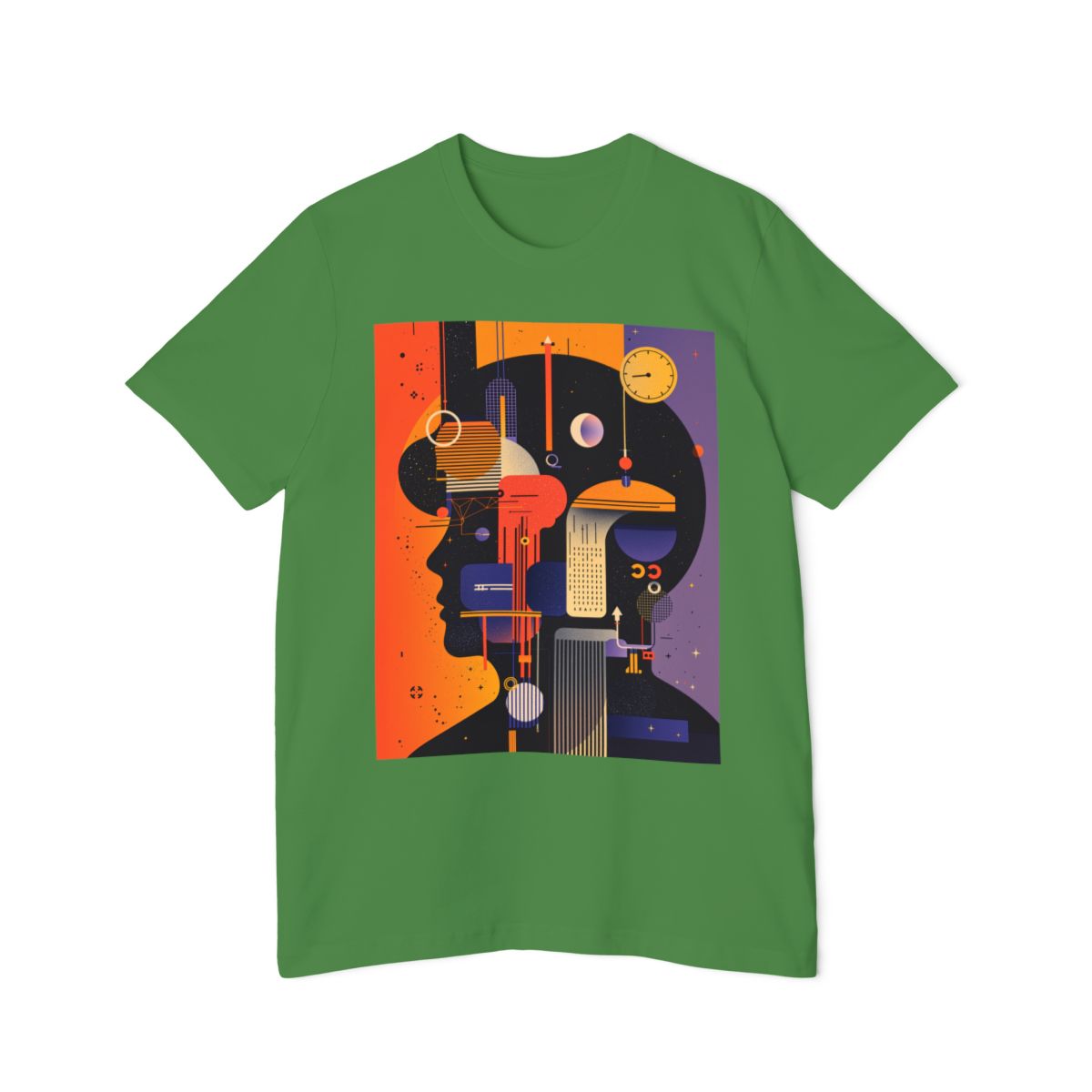 Color: Leaf | Size: XS | Product: Graphic Composition Artistic T-Shirt | Category: Unisex