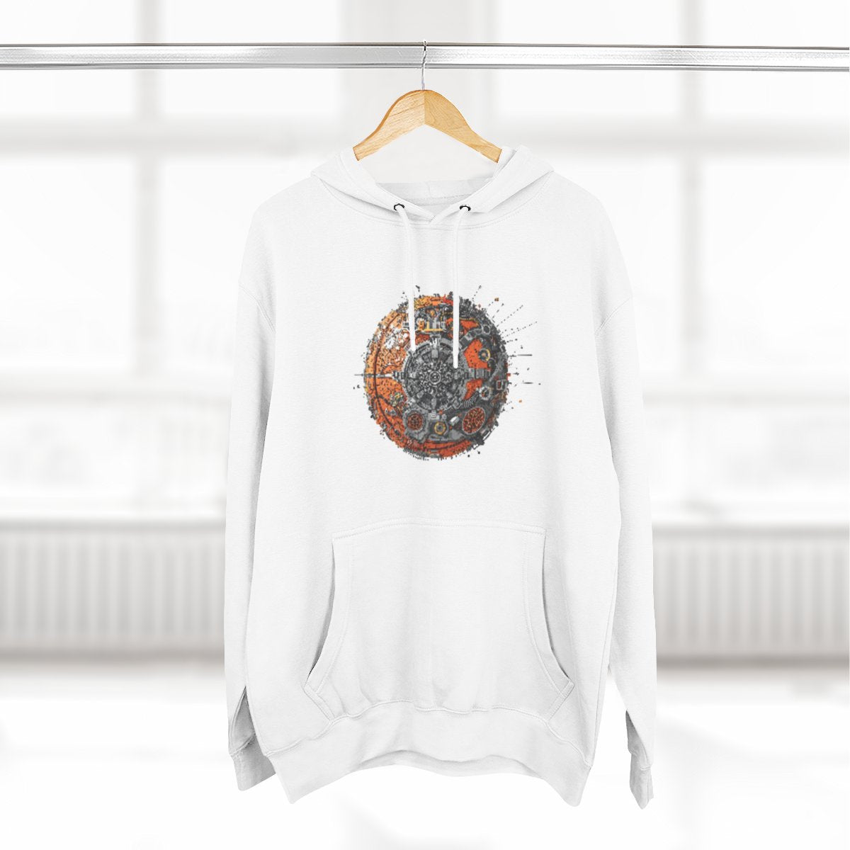Color: White | Size: S | Product: Grenda Mental Basketball Concept Hoodie | Category: Unisex