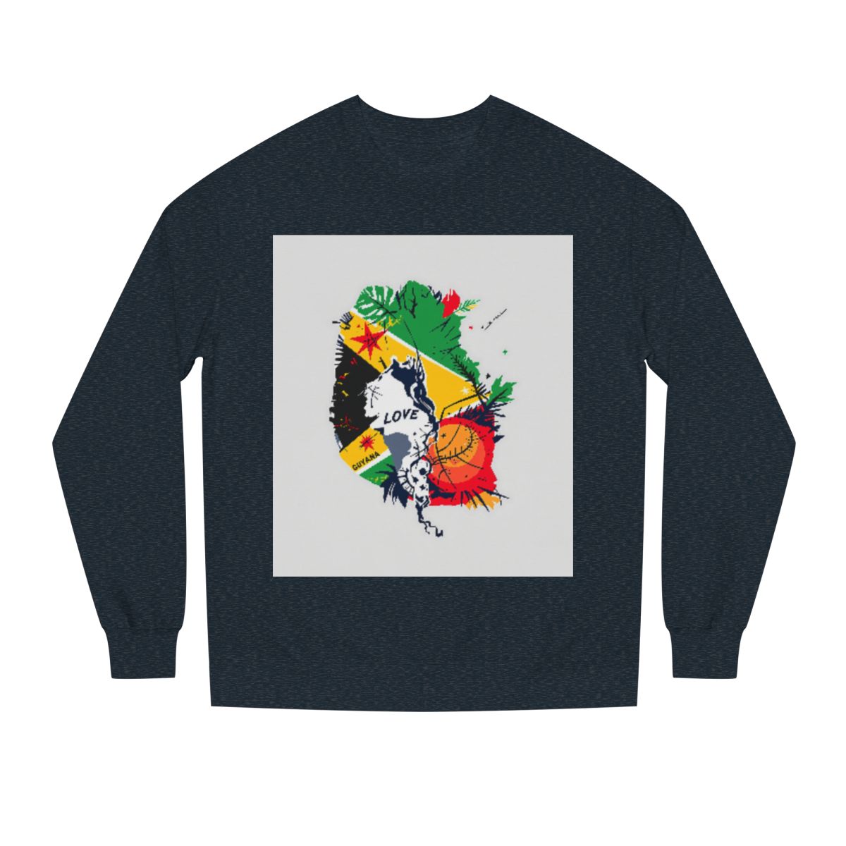 Color: Classic Navy Heather | Size: XS | Product: Guyana Basketball Mental Health Crewneck | Category: Unisex