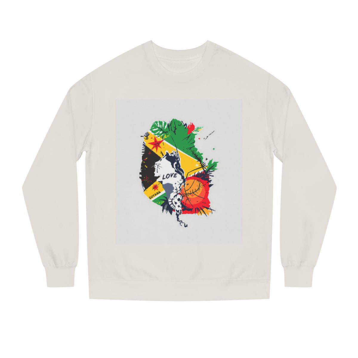 Color: Bone | Size: XS | Product: Guyana Basketball Mental Health Crewneck | Category: Unisex