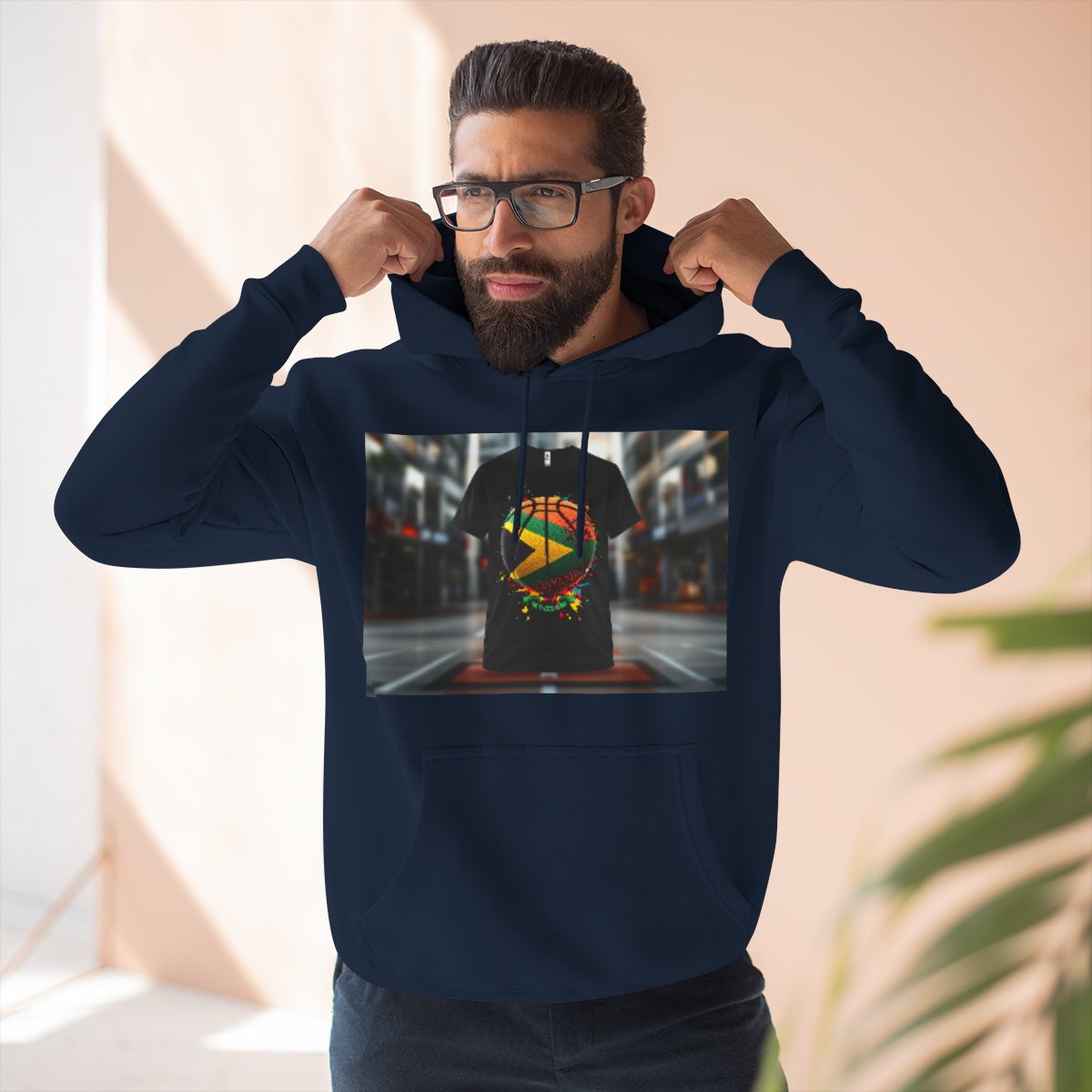 Color: Navy | Size: S | Product: Guyana Spirit Basketball Hoodie | Category: Unisex